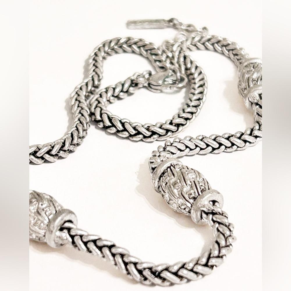 Napier Silver Necklace with Intricate Accents - Picture 2 of 14